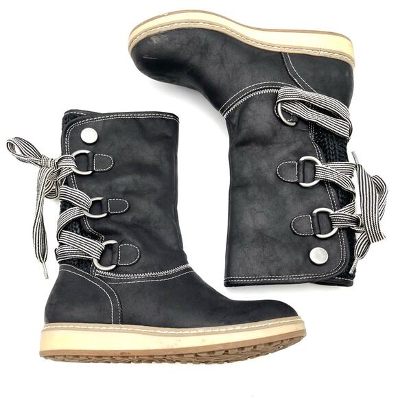 White Mountain  Tivia Boot  Women's Black Man Made Upper Synthetic sole SIZE 7 - Picture 6 of 12